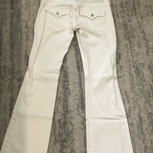 White True Religion Diamond Button Jeans